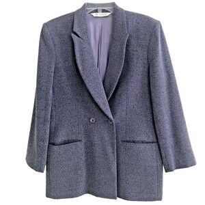 Austin Reed Wool Boucle Blazer Womens Size 10 Heritage Double Breasted VTG USA